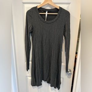 Kensie soft cotton gray long-sleeved fit and flare dress XS [NWT]
